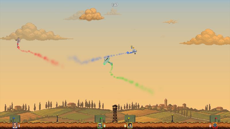 Planes silhouetted against the golden Italian sunset level